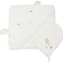 Badcape en washandje Hiver magique