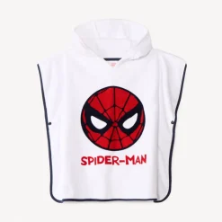 Badcape met drukknopen in Spider-Man Marvel fleece jongens