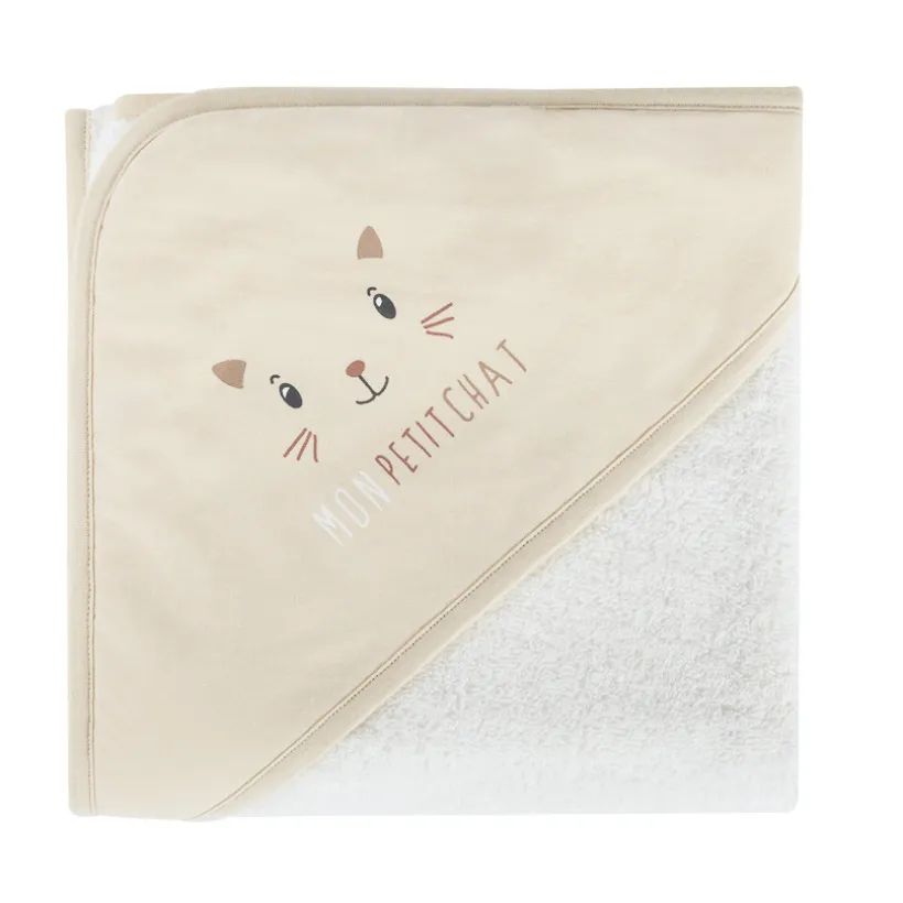Badcape Mon Petit Chat beige