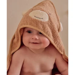 Badcape + washandje badstof Beige
