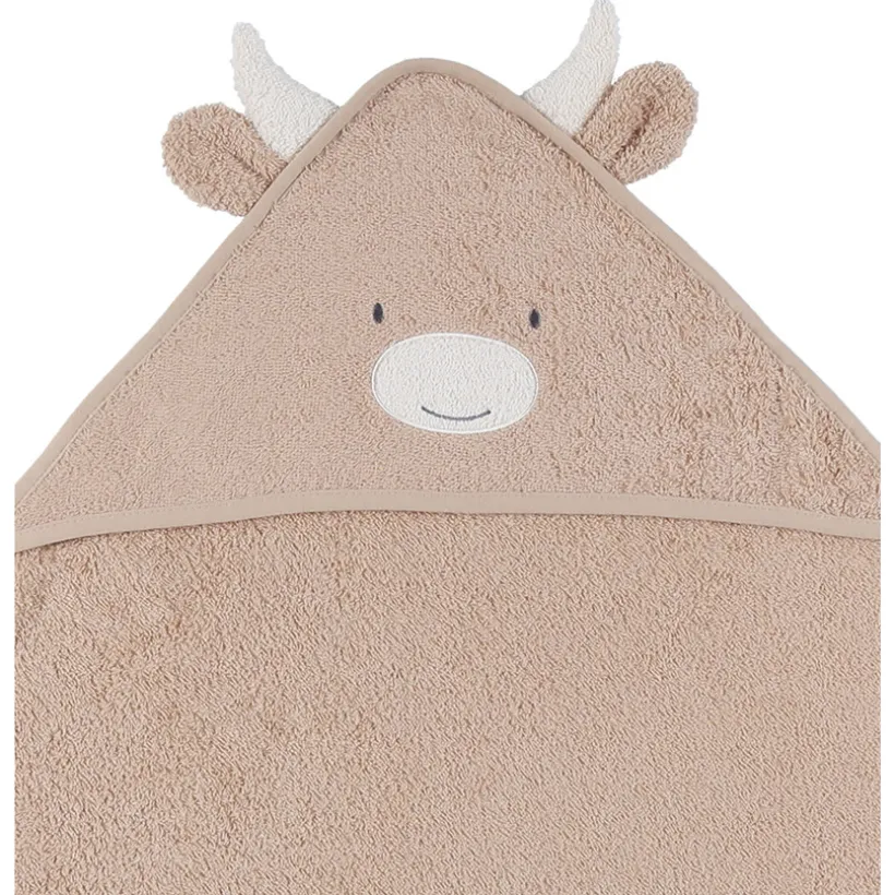Badcape + washandje badstof Beige