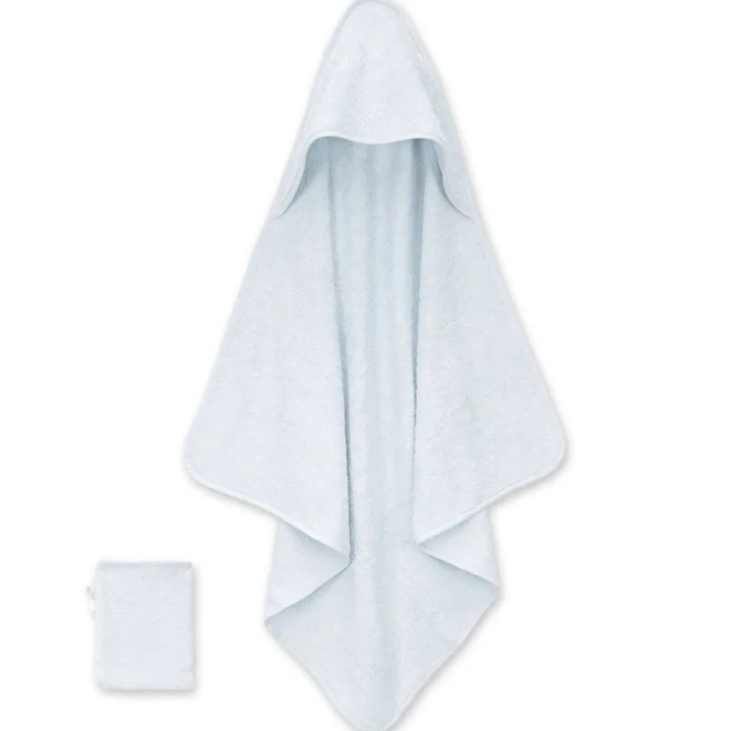 Badcape + washandje 75x75cm Glacier
