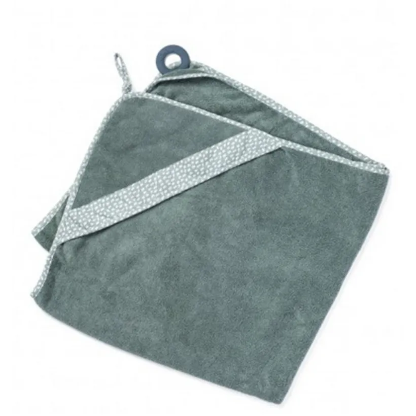 Badcape XL met bijtring Dry'n Play - Green