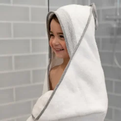 Badcape XL met bijtring Dry'n Play White