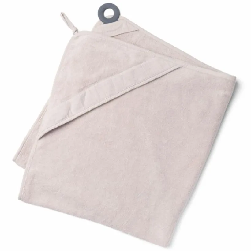 Badcape XL met bijtring Dry'n Play Almond