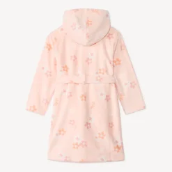 Badjas van badstof met bloemenprint meisjes