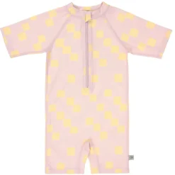 Badpak met korte mouwen M92 (19-24 maanden) Checkerboard Pale Pink/Yellow