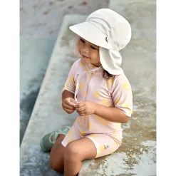 Badpak met korte mouwen M98 (25-36 maanden) Checkerboard Pale Pink/Yellow
