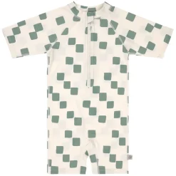 Badpak met korte mouwen M98 (25-36 maanden) Checkerboard Sea Salt/Green
