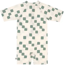 Badpak met korte mouwen M98 (25-36 maanden) Checkerboard Sea Salt/Green