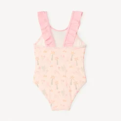Badpak met ruffles en fantasieprint voor babymeisjes