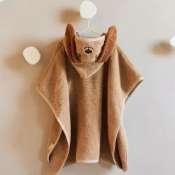 Badponcho badstof - Diego de hond - Biscuit - 75x75 cm