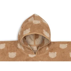 Badponcho badstof Jaquard omkeerbaar Teddy Bear