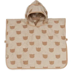 Badponcho badstof Jaquard omkeerbaar Teddy Bear
