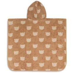 Badponcho badstof Jaquard omkeerbaar Teddy Bear