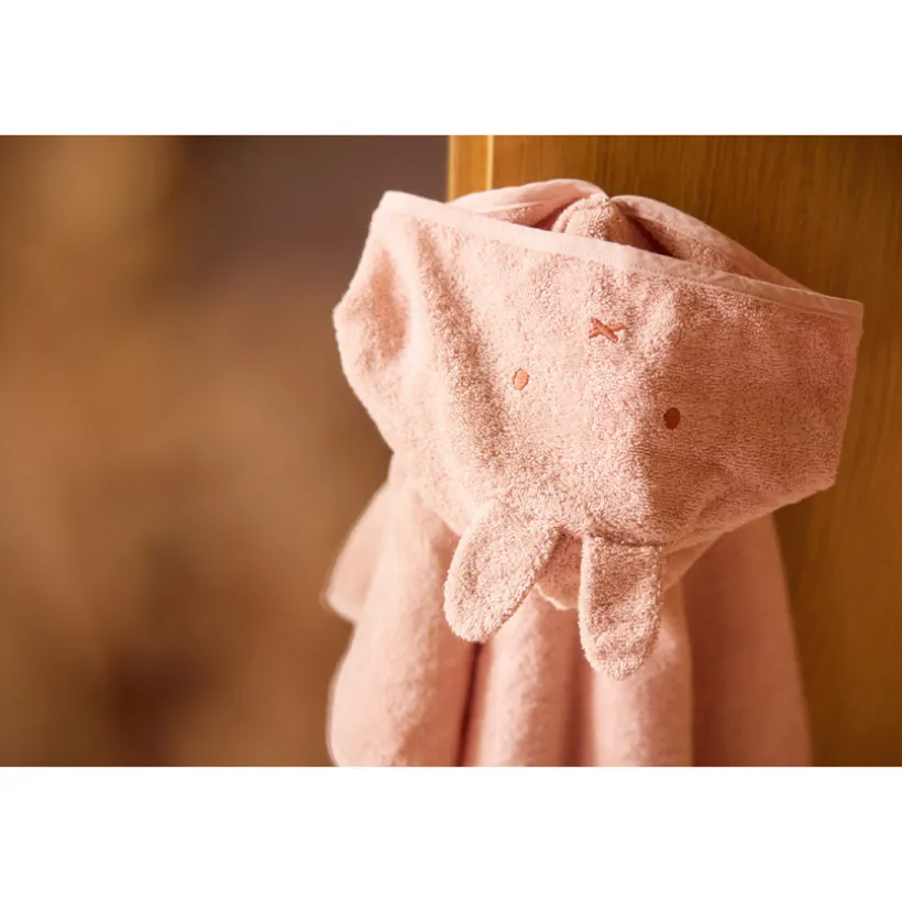 Badponcho badstof Miffy Silk Rose