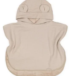 Badponcho gewafeld badstof - Mocha Sand - 0/2 jaar