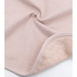 Badponcho gewafeld badstof - Vintage Pink - 0/2 jaar