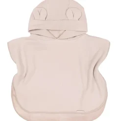 Badponcho gewafeld badstof - Vintage Pink - 0/2 jaar