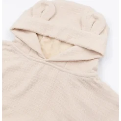 Badponcho gewafeld badstof - Warm White - 2/4 jaar