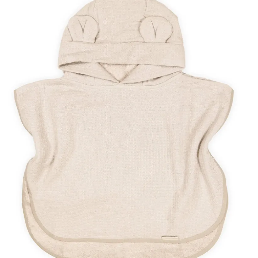 Badponcho gewafeld badstof - Warm White - 2/4 jaar