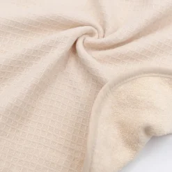 Badponcho gewafeld badstof - Warm White - 2/4 jaar