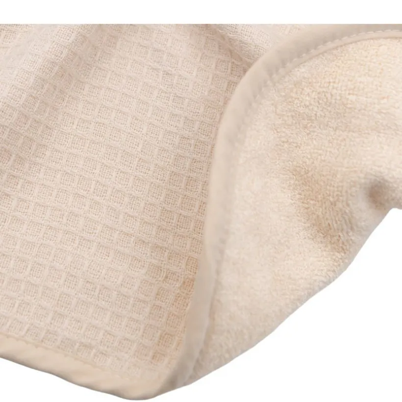 Badponcho gewafeld badstof - Warm White - 0/2 jaar