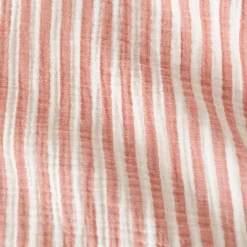 Badponcho mousseline-katoen Stripe 9/36m Carmin
