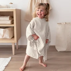 Badponcho mousseline-katoen Stripe 9/36m Wonder