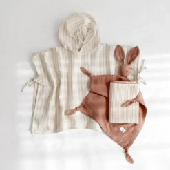 Badponcho mousseline-katoen Stripe 9/36m Wonder