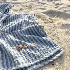 Badponcho mousseline-katoen Stripe 9/36m Wonder