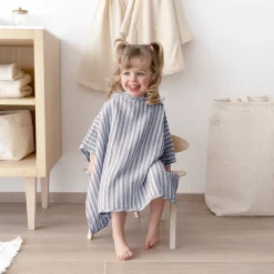 Badponcho mousseline-katoen Stripe 9/36m Wonder