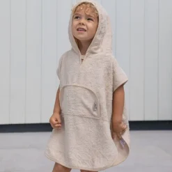 Badponcho V-Hals bamboestof Misty Rose 2-4 jaar