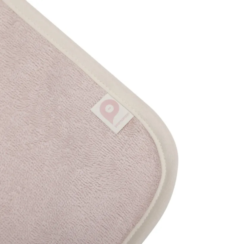 Badset met kap en washandje Little Deer roos/ecru