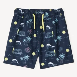 Badshorts van bedrukte stof jongens