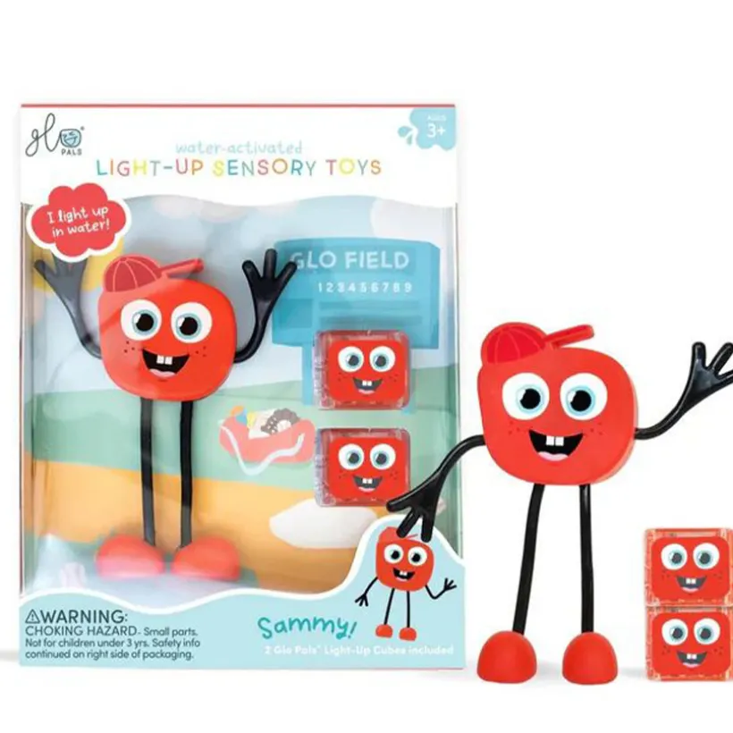 Badspeelgoed 1 Figuurtje & 2 blokjes lichtgevend 3jaar+ Sammy Red