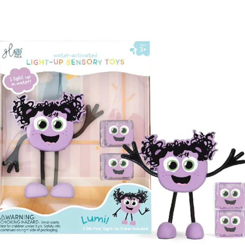 Badspeelgoed 1 Figuurtje & 2 blokjes lichtgevend 3jaar+ Lumi Purple