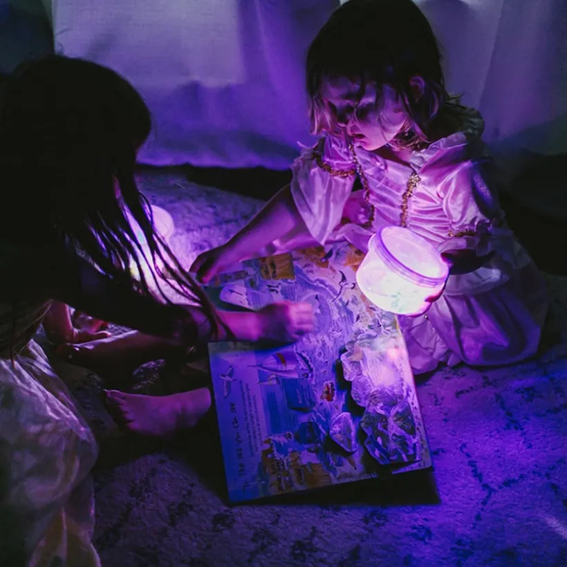 Badspeelgoed 1 Figuurtje & 2 blokjes lichtgevend 3jaar+ Lumi Purple