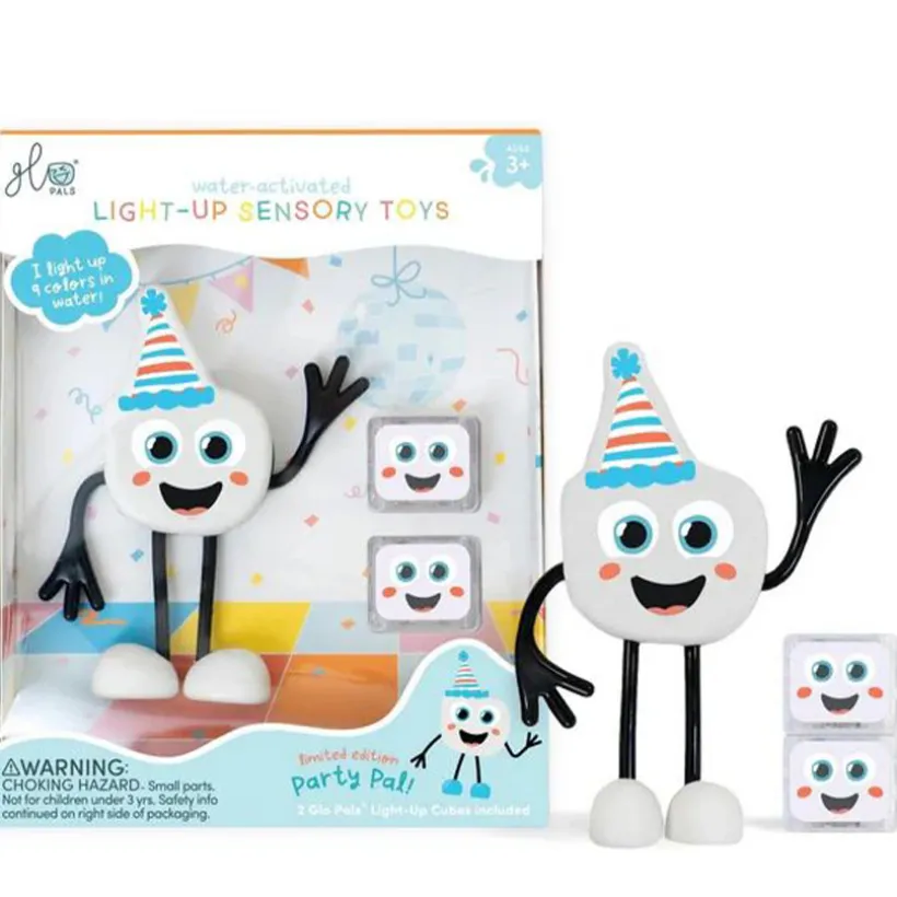 Badspeelgoed 1 Figuurtje & 2 blokjes lichtgevend 3jaar+ Party Pal White