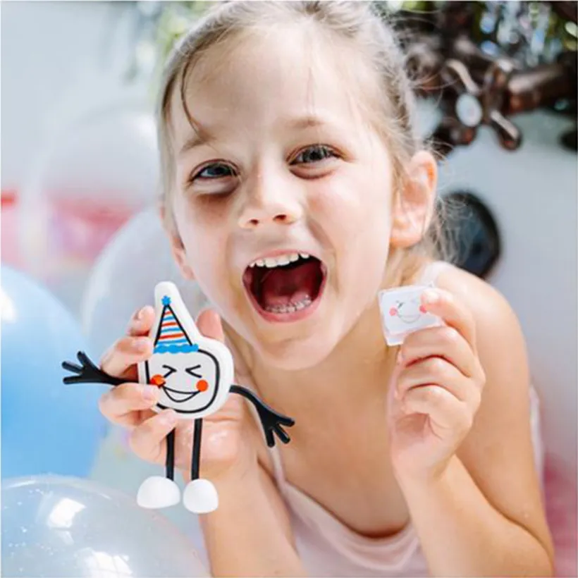 Badspeelgoed 1 Figuurtje & 2 blokjes lichtgevend 3jaar+ Party Pal White