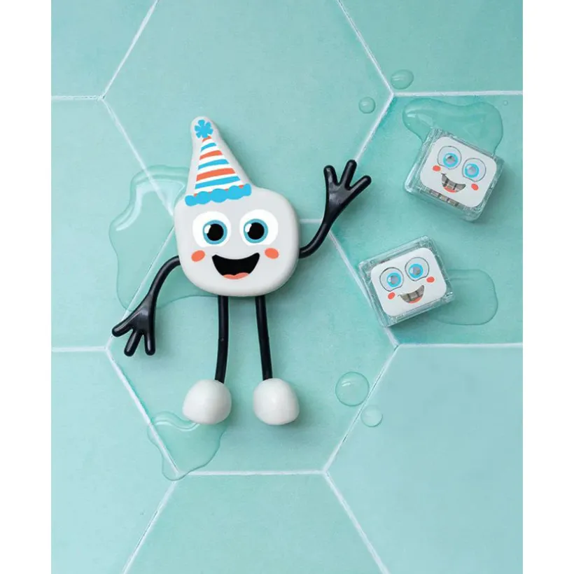 Badspeelgoed 1 Figuurtje & 2 blokjes lichtgevend 3jaar+ Party Pal White