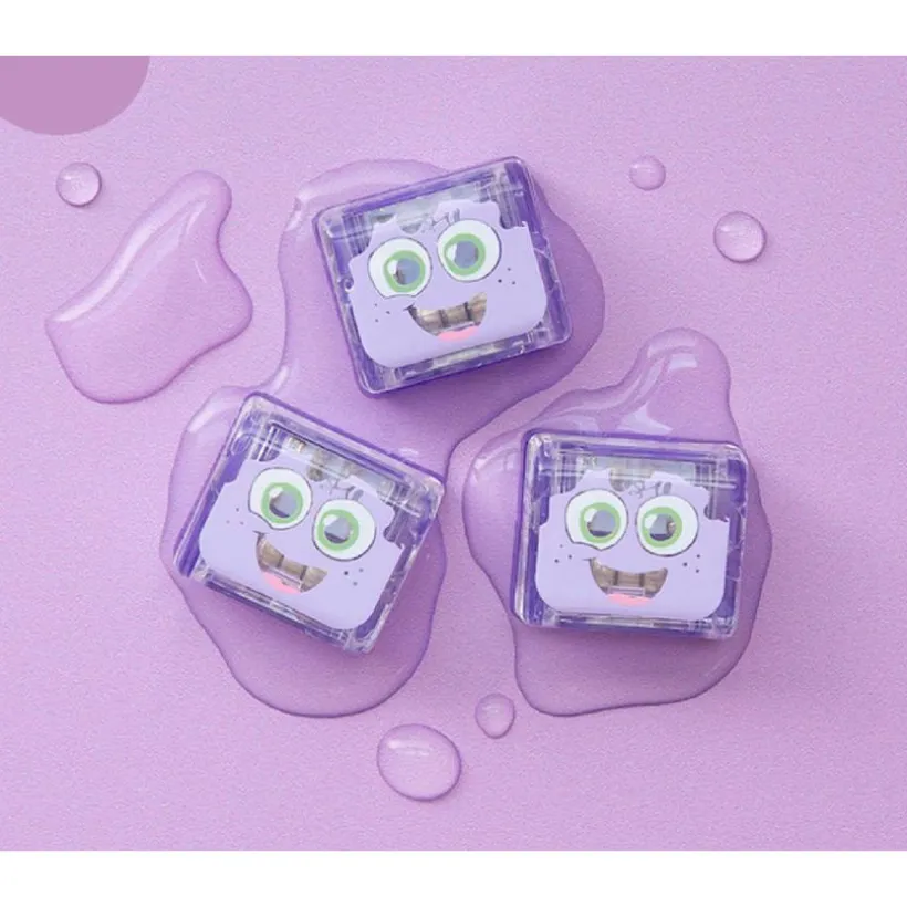 Badspeelgoed 4 lichtgevende blokjes in het water 3jaar+ Lumi Purple