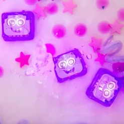 Badspeelgoed 4 lichtgevende blokjes in het water 3jaar+ Lumi Purple