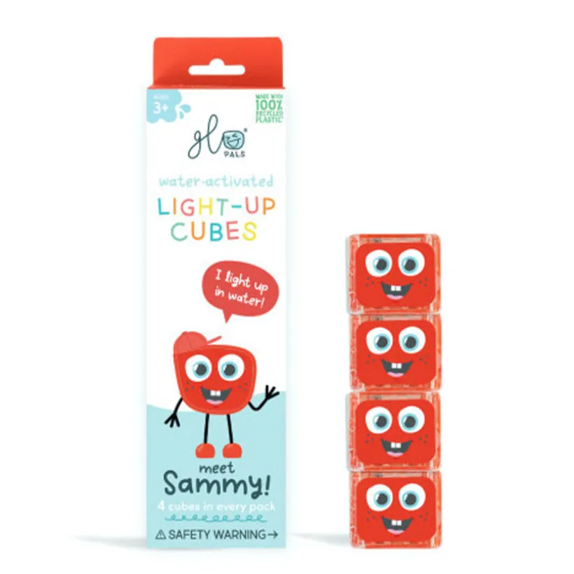 Badspeelgoed 4 lichtgevende blokjes in het water 3jaar+ Sammy Red