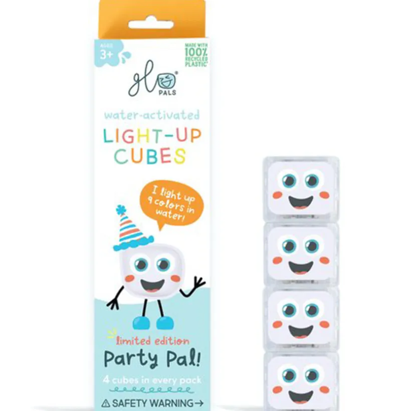 Badspeelgoed 4 lichtgevende blokjes in het water 3jaar+ Party Pal White