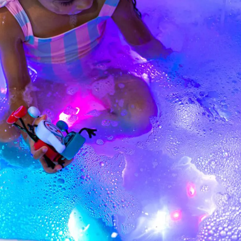 Badspeelgoed 4 lichtgevende blokjes in het water 3jaar+ Party Pal White