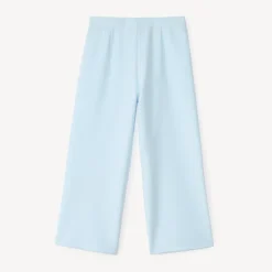Baggy broek met plooien en geborduurde bloem meisjes