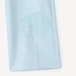 Baggy broek met plooien en geborduurde bloem meisjes