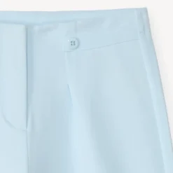 Baggy broek met plooien en geborduurde bloem meisjes