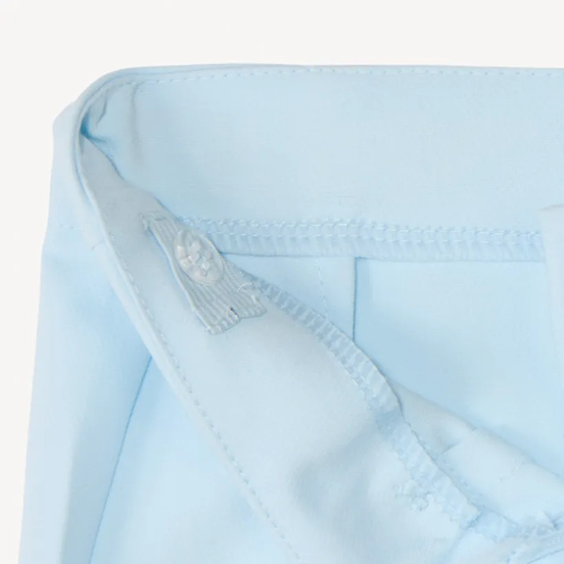 Baggy broek met plooien en geborduurde bloem meisjes
